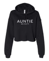 Auntie On Duty Spring &amp; Summer Collection Black Crop Hoodie