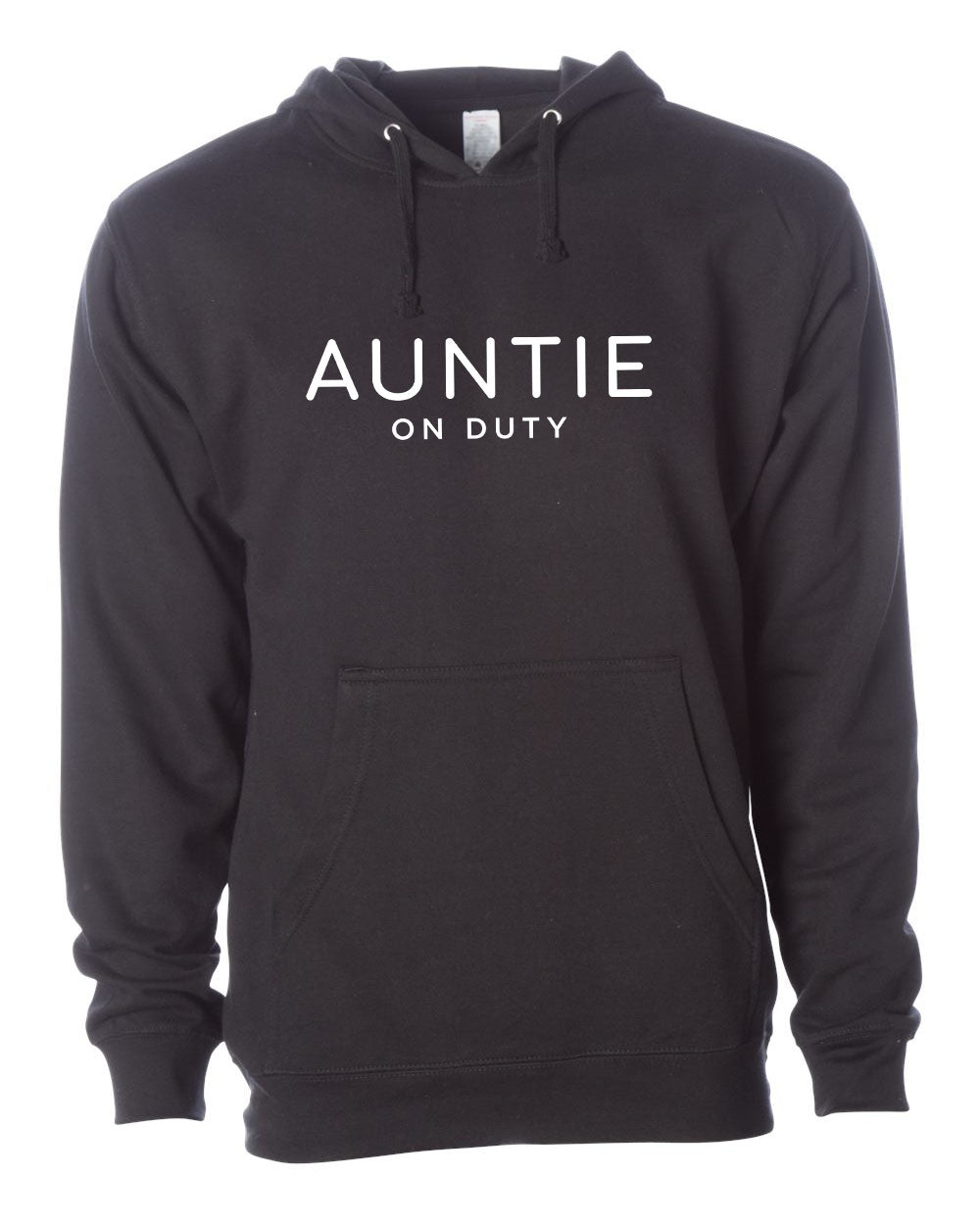 Auntie On Duty Black &amp; White Collection Black Hoodie