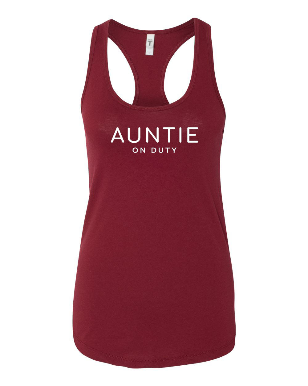 Auntie On Duty Spring & Summer Collection Cardinal Razor Back Tank
