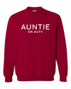 Auntie On Duty Cardinal Sweatshirt