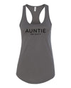 Auntie On Duty Dark Grey Razor Back Tank