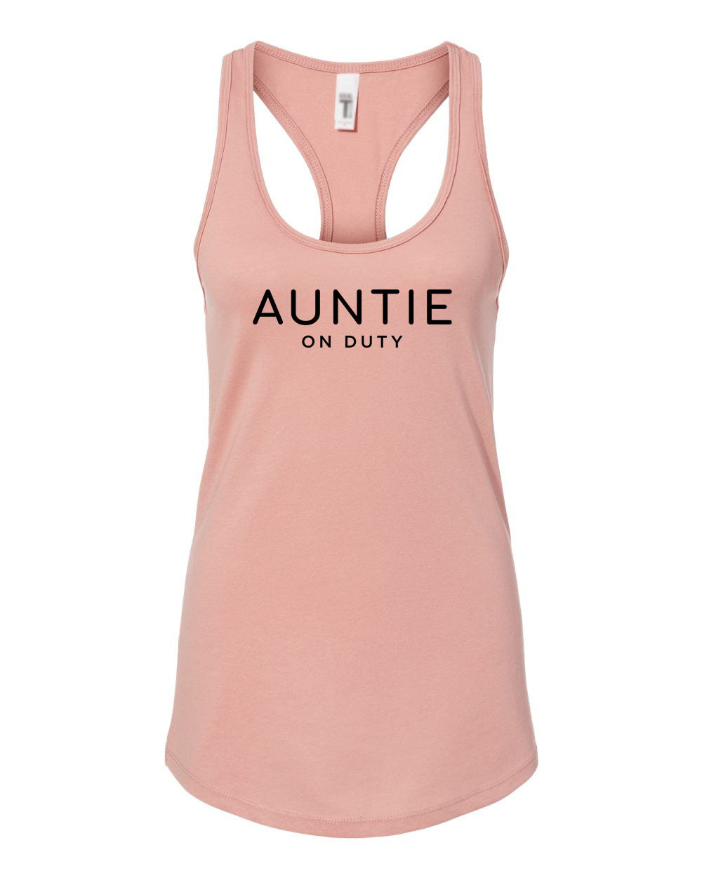 Auntie On Duty Spring & Summer Collection Desert Pink Razor Back Tank