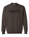 Auntie On Duty Espresso Sweatshirt