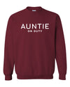 Auntie On Duty Garnet Sweatshirt