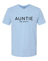 Auntie On Duty Spring &amp; Summer Collection Heather Columbia Blue T-Shirt