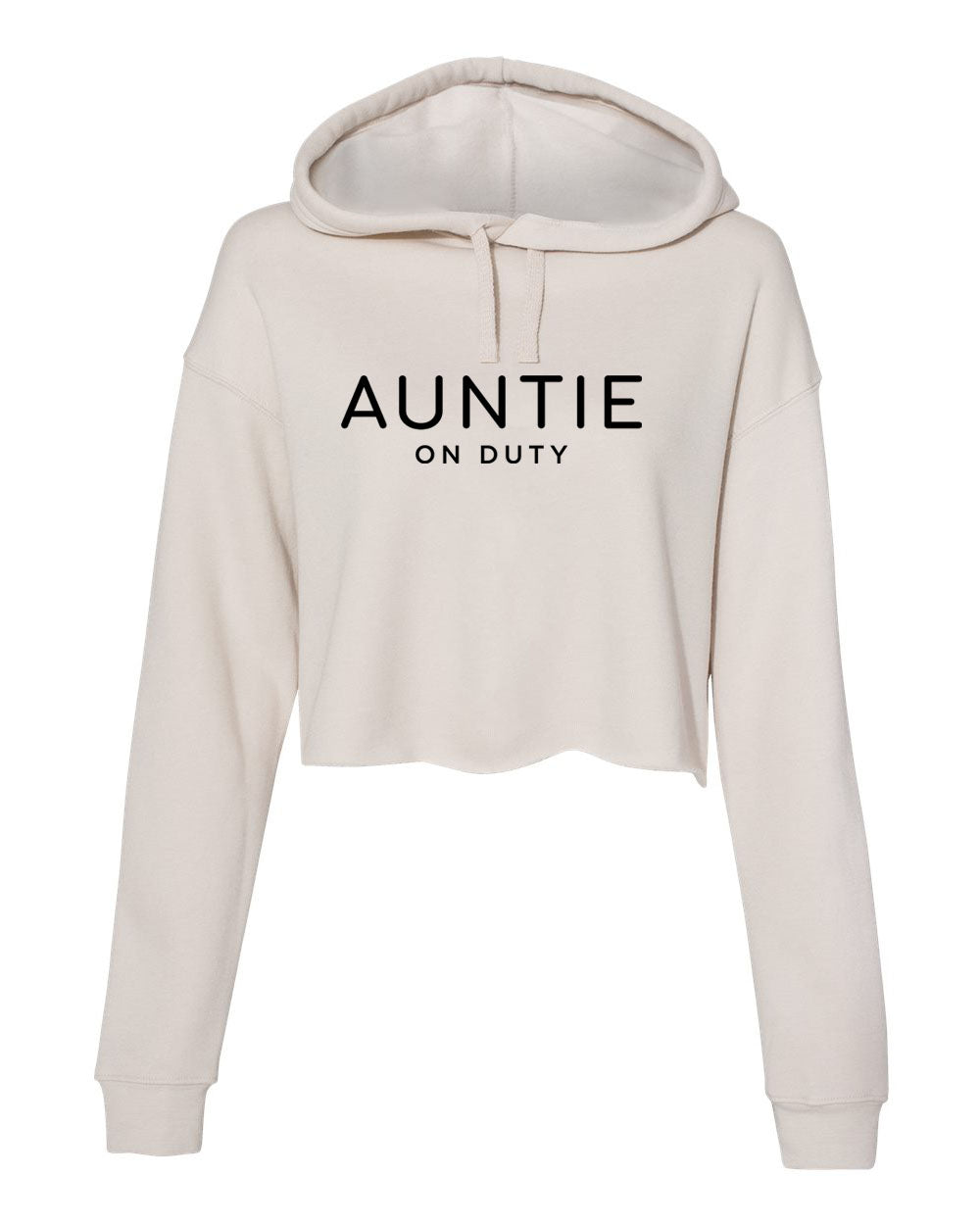 Auntie On Duty Spring & Summer Collection Heather Dust Crop Hoodie