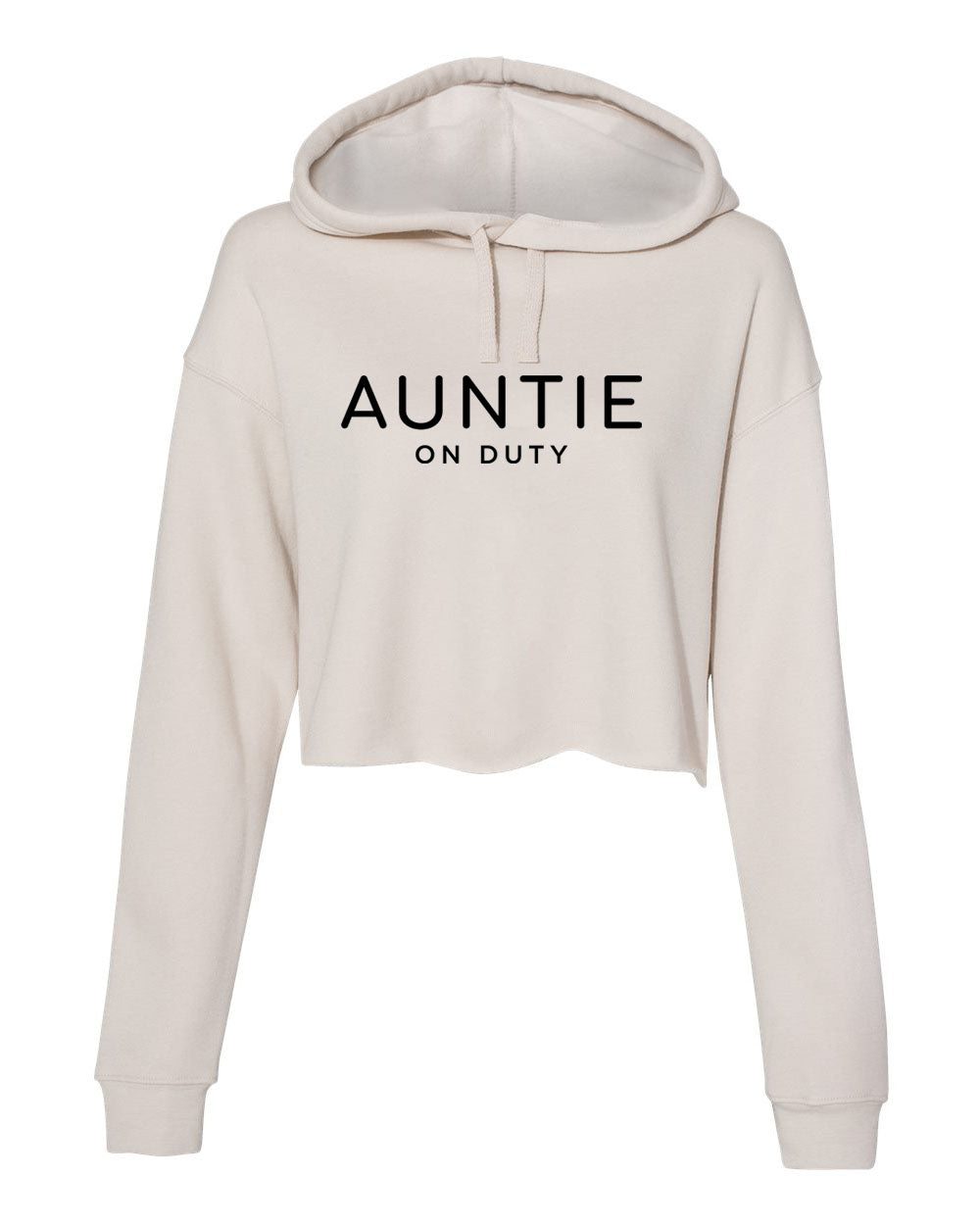 Auntie On Duty Soft Life Collection Peach Crop Hoodie