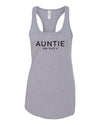 Auntie On Duty Heather Grey Razor Back Tank