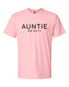 Auntie On Duty Spring &amp; Summer Collection Heather Light Pink T-Shirt