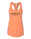 Auntie On Duty Light Orange Razor Back Tank