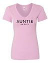 Auntie On Duty Soft Life Collection Lilac V Neck T-Shirt