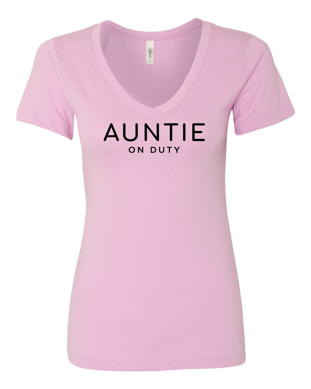 Auntie On Duty Spring & Summer Collection Lilac V Neck T-Shirt