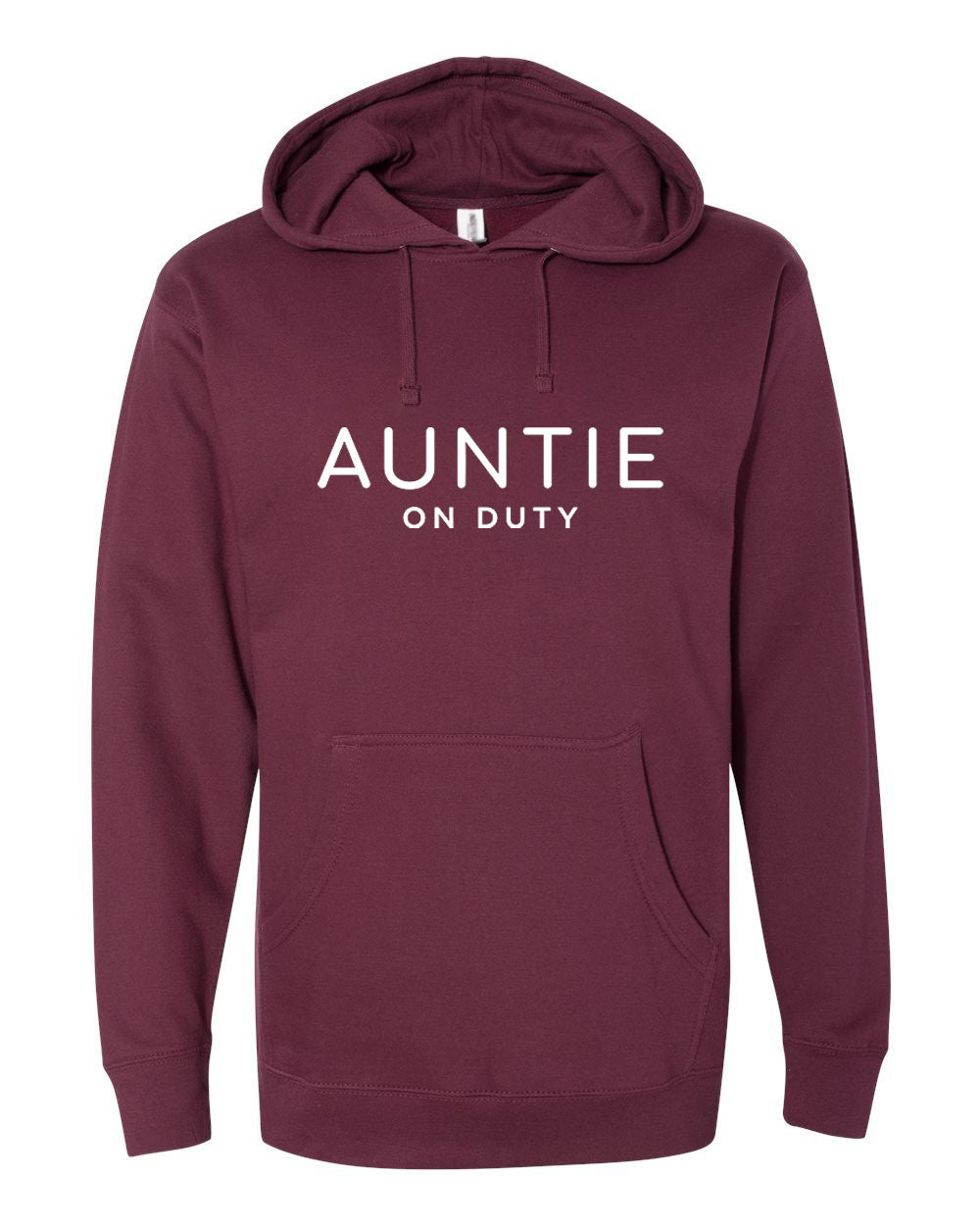 Auntie On Duty Valentine&#39;s Collection Maroon Hoodie