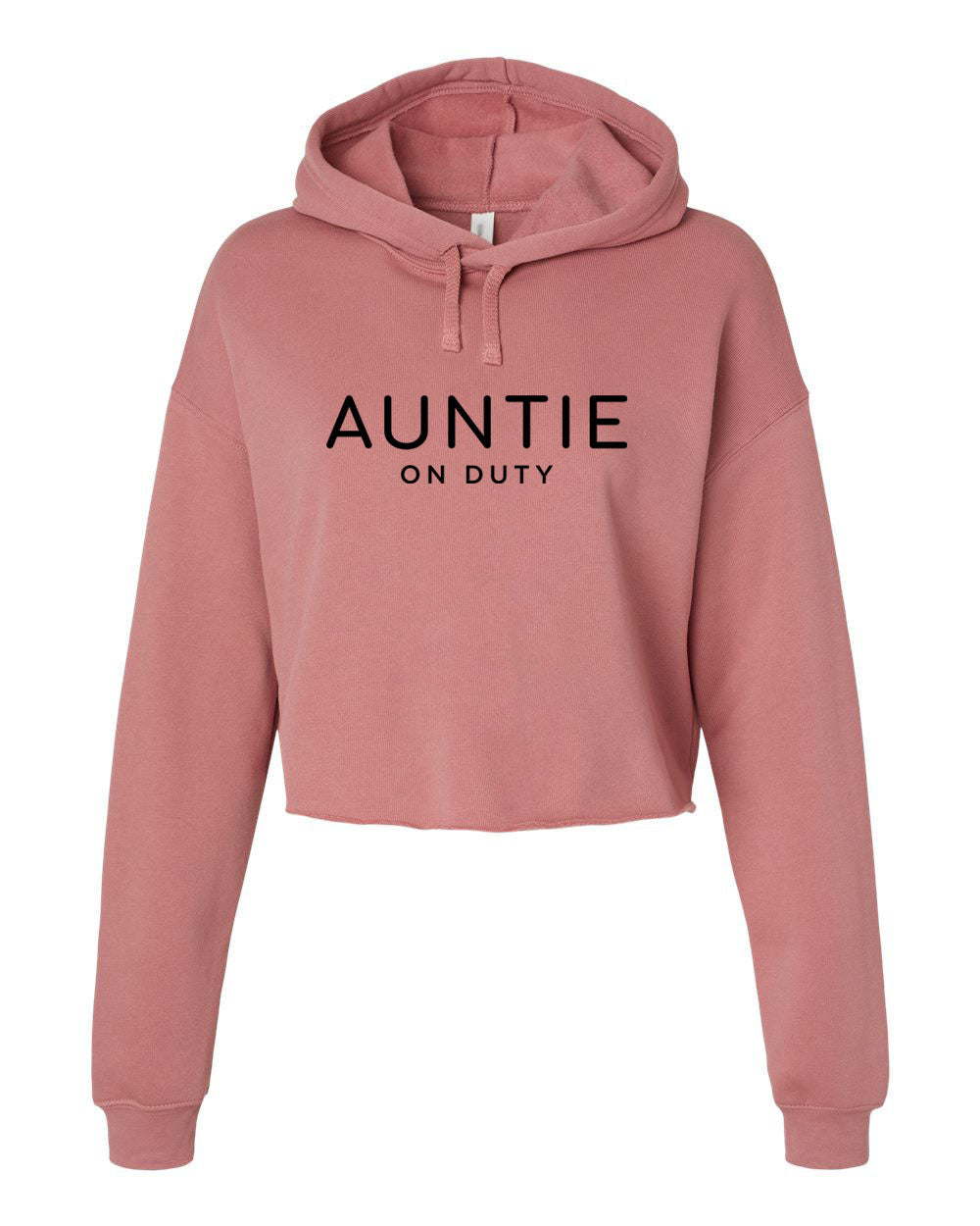 Auntie On Duty Mauve Crop Hoodie