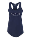 Auntie On Duty Midnight Navy Razor Back Tank