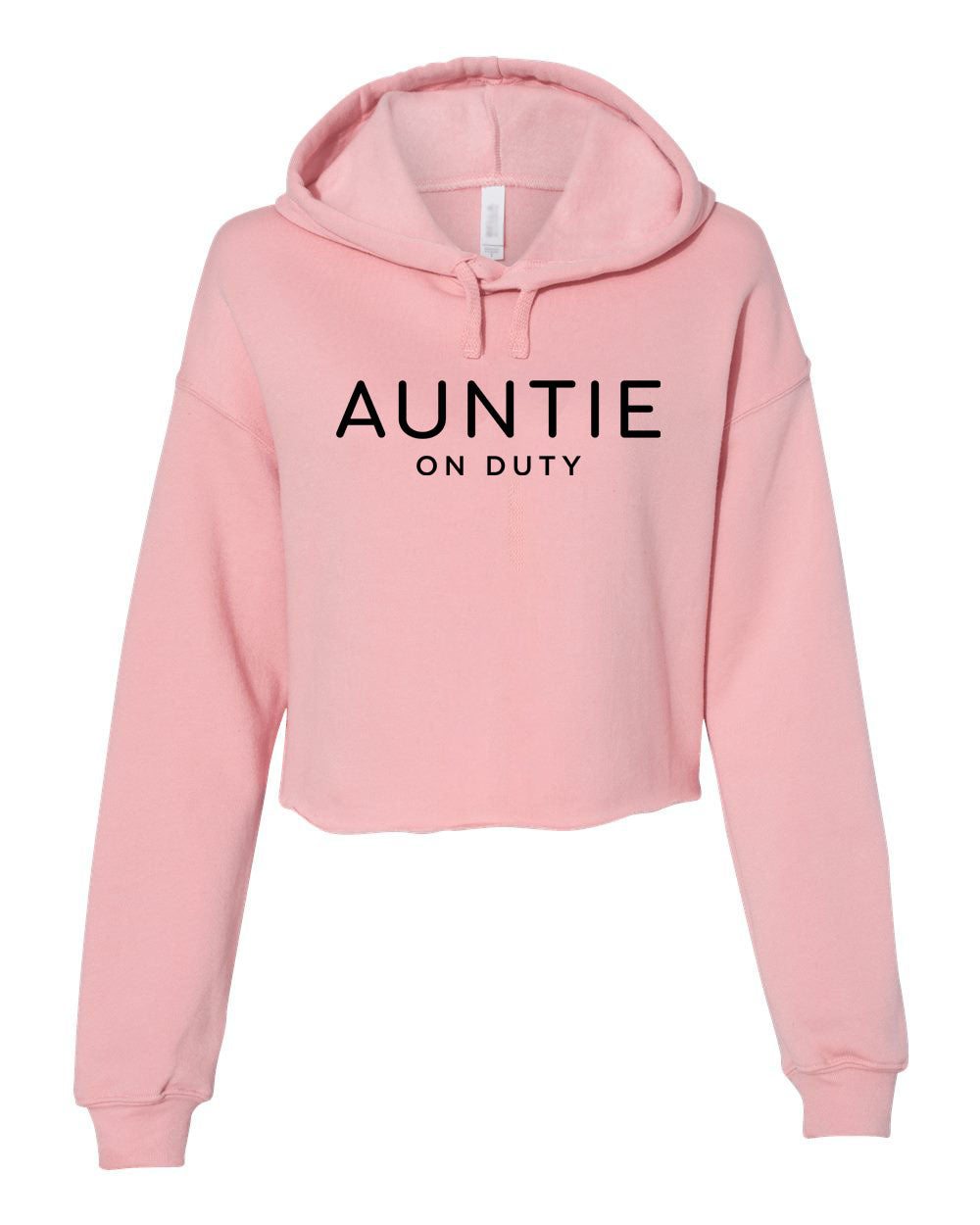 Auntie On Duty Pink Crop Hoodie