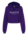 Auntie On Duty Purple Crop Hoodie