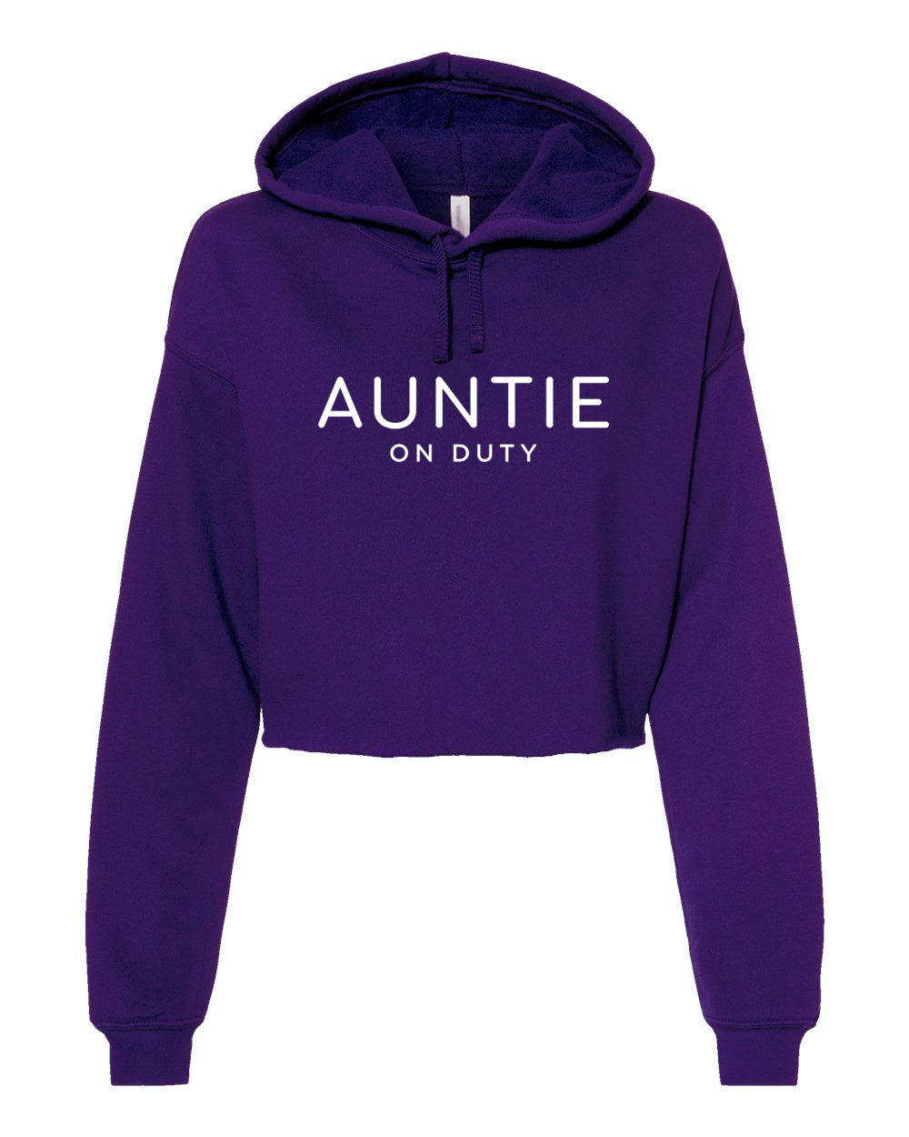 Auntie On Duty Spring &amp; Summer Collection Purple Crop Hoodie
