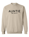 Auntie On Duty Sand Sweathshirt
