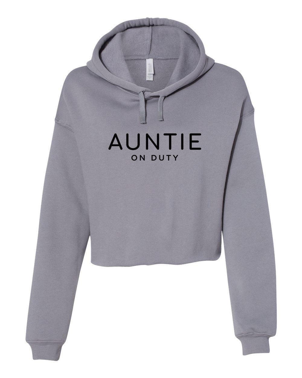 Auntie On Duty Black Crop Hoodie