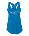 Auntie On Duty Turquoise Razor Back Tank