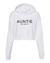 Auntie On Duty Spring &amp; Summer Collection White Crop Hoodie