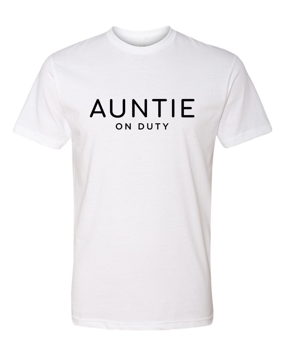 Auntie On Duty Black &amp; White Collection White T-Shirt